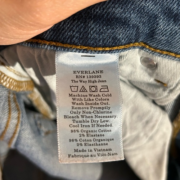 EUC Everlane Way High Jean Size 26R in Vintage Indigo - Picture 4 of 5